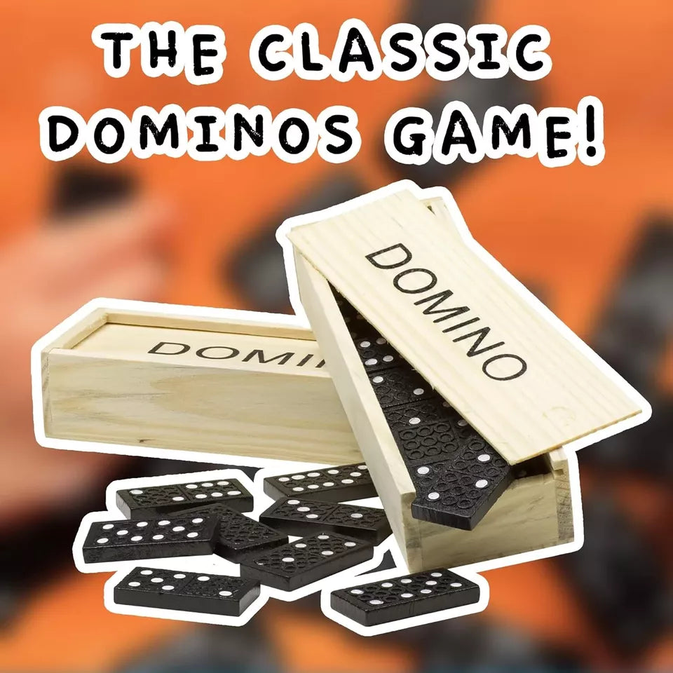 Classic Wooden Domino Set | 28 Pieces | Family and Kid Game Night