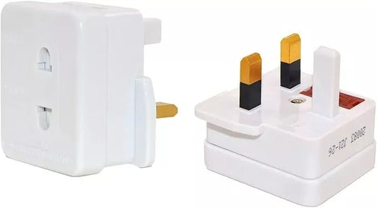 2-Pin to 3-Pin Converter, Adaptor Plug UK Converter For Toothbrush, Shaving