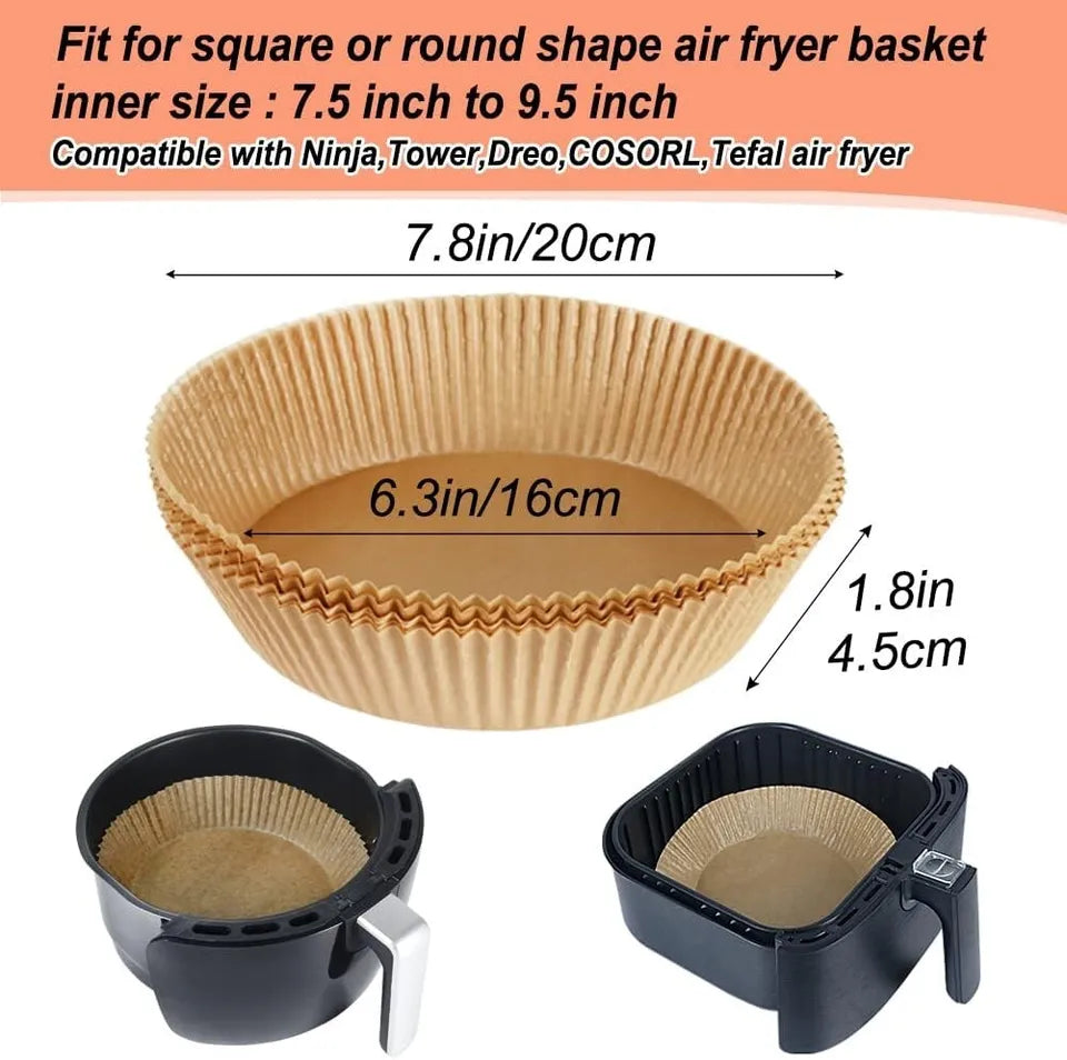 75Pcs Air Fryer Liners 8 Inch Round Non Stick Disposable Liners for Air Fryer