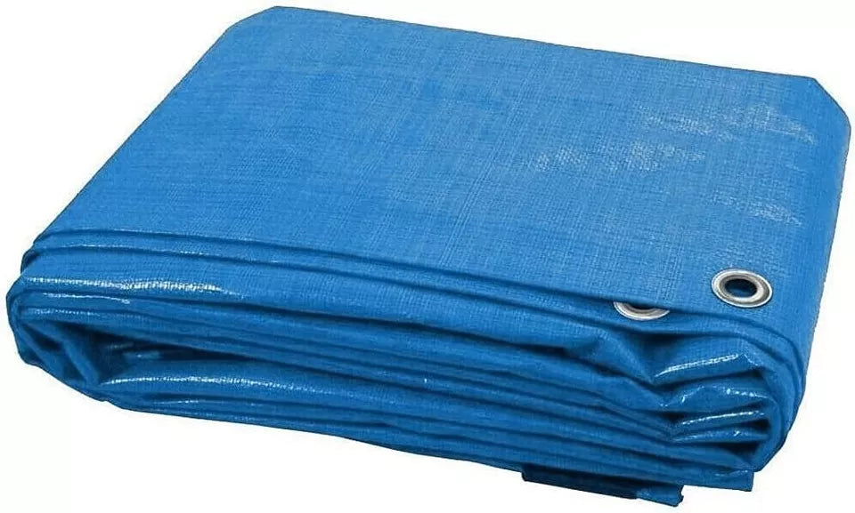 Blue Tarpaulin | Multi-Purpose Polythene Heavy Duty Waterproof Plastic 6X9 FEET