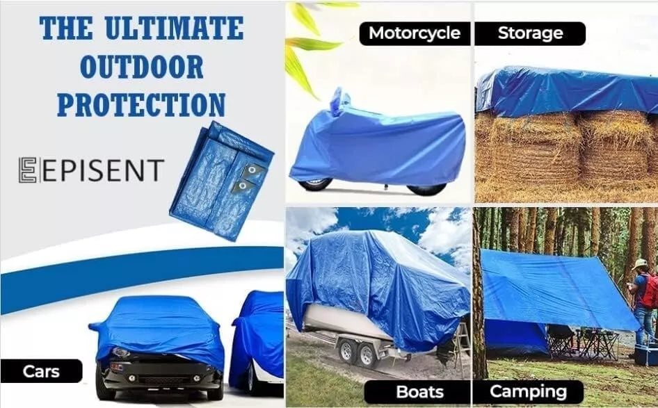 Blue Tarpaulin | Multi-Purpose Polythene Heavy Duty Waterproof Plastic 6X9 FEET