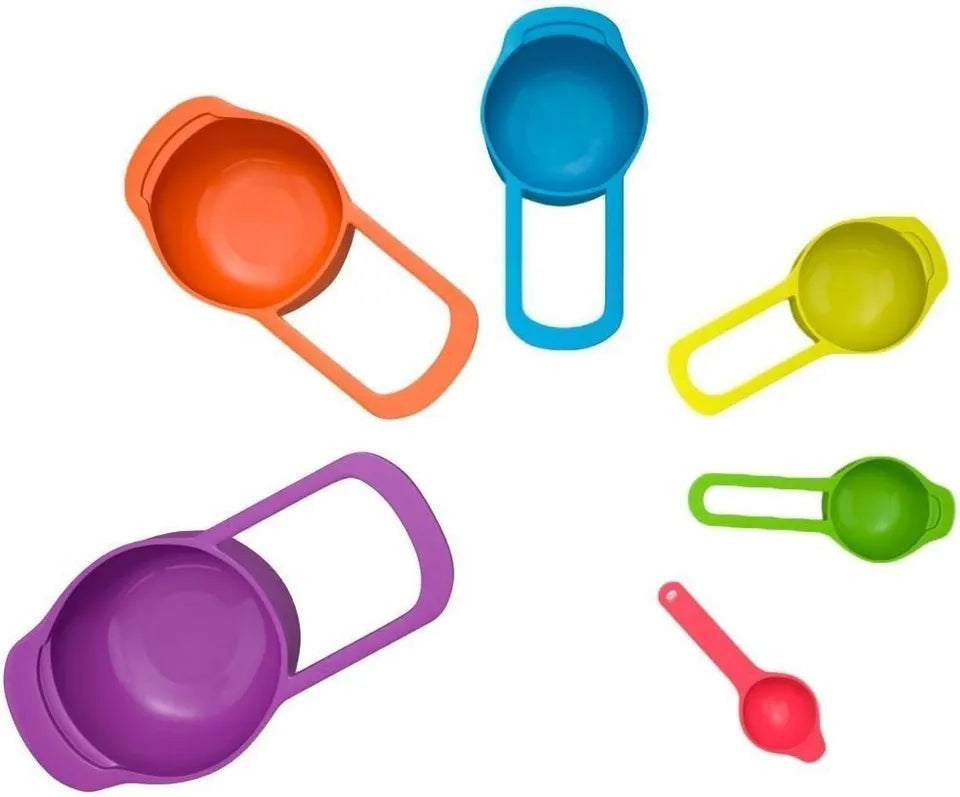 6Pcs Measuring Cups, Colorful Measuring Spoon Set for Baking, Perfect Measuring