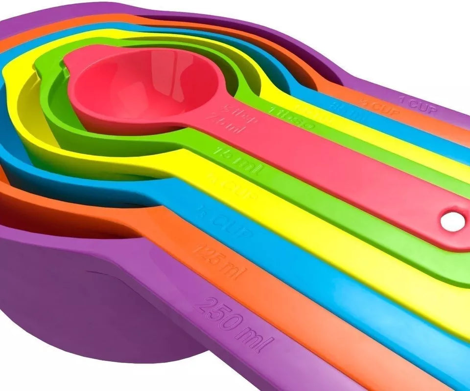 6Pcs Measuring Cups, Colorful Measuring Spoon Set for Baking, Perfect Measuring