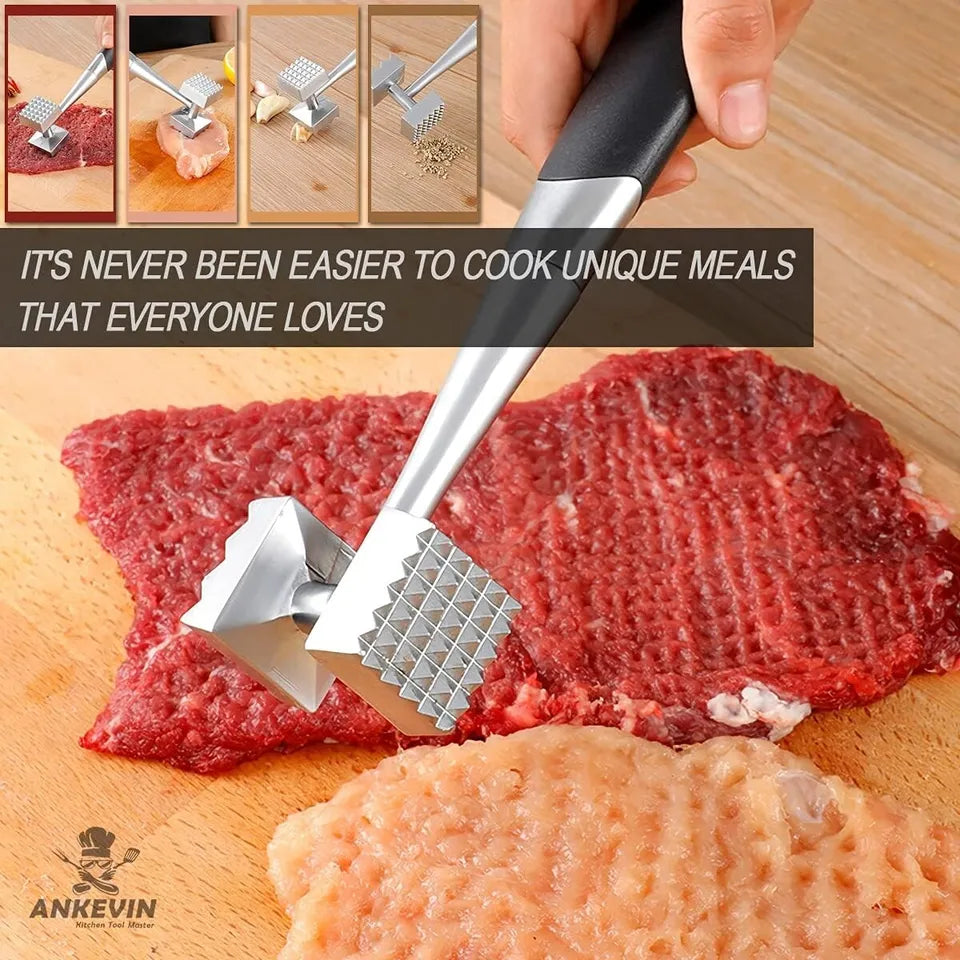 Meat Tenderizer, Dual-Sided Nails Meat Mallet, Meat Hammer