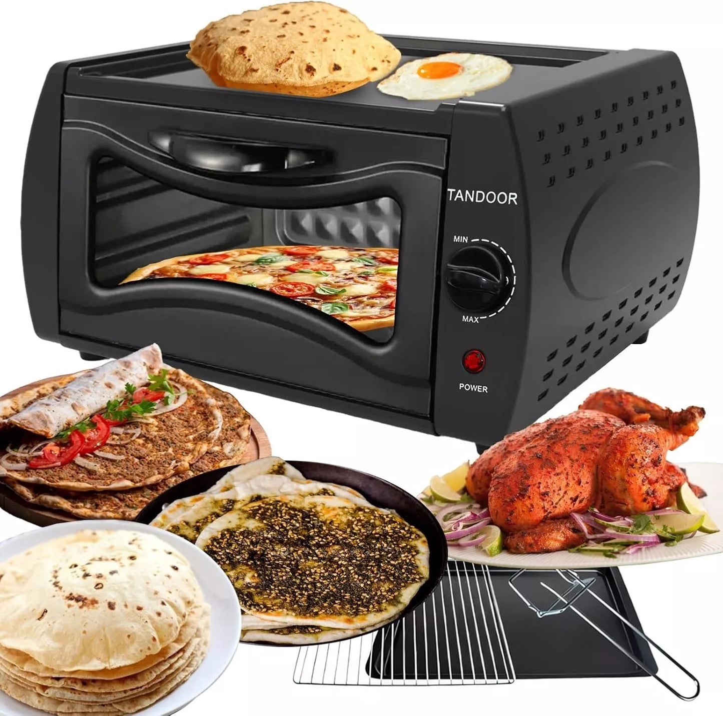 Tandoor Oven, Electric Oven For Mini Pizza, Naan, Chapati Maker