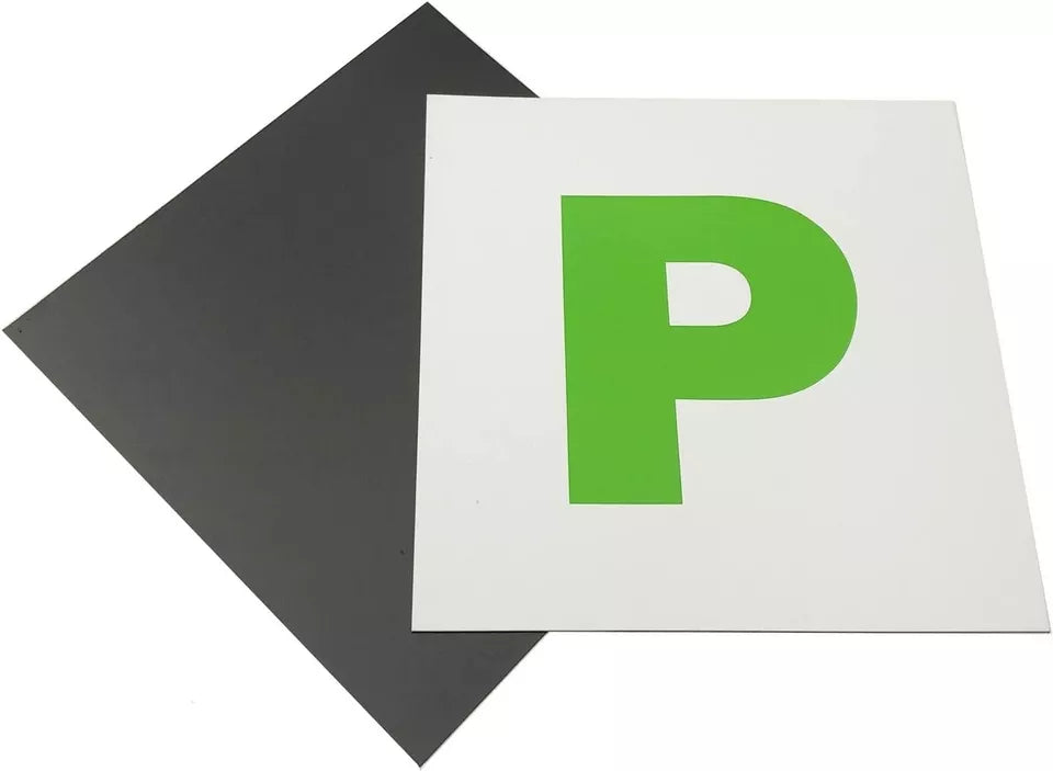 Pack of 2 Extra Strong Magnetic P Plates | New Driver Safety | UK Road Legal