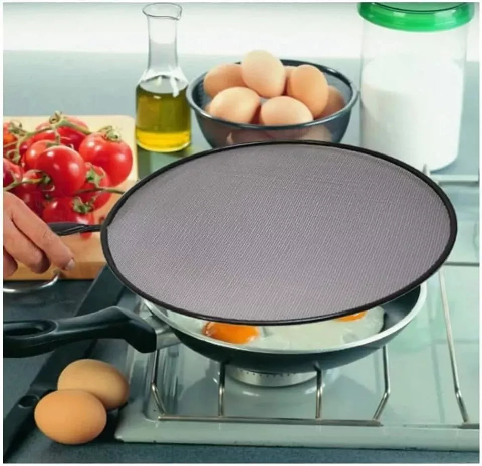 Splatter Screen 2pc, Splash Guard Lid with Knob, 28CM & 24CM, Perfect for Pans