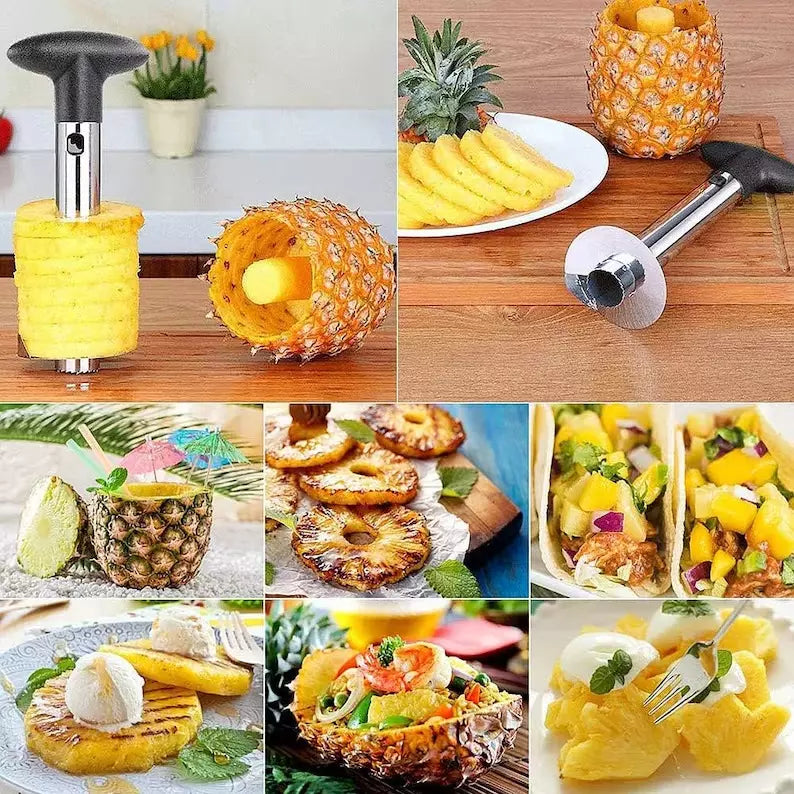 Pineapple Core, Fast Pineapple Cutter | Stainless Steel Core & Slice Tool