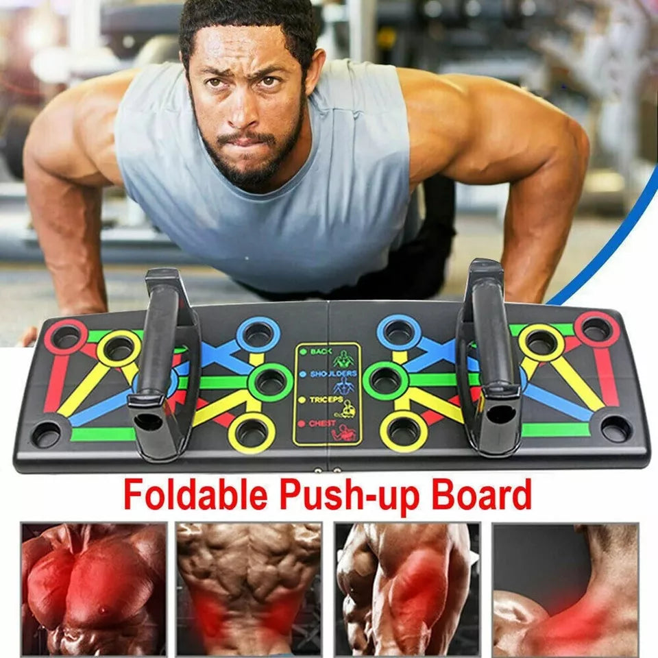 Push Up Board Foldable 14 in 1 Press Up Boards Fitness Gym Muscle Strength Push