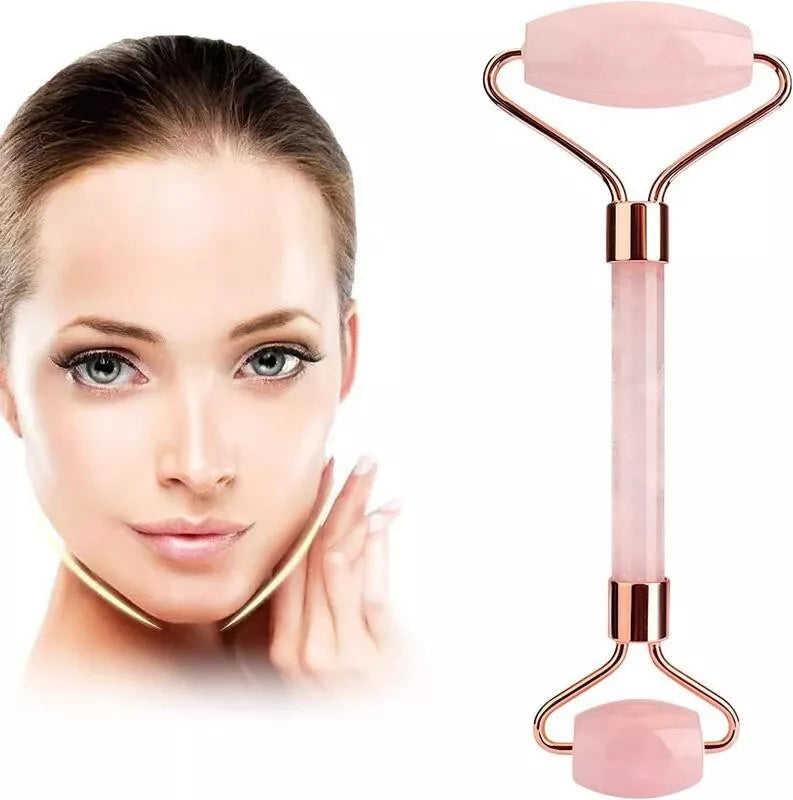 Rose Quartz Facial Roller | Anti-Aging Skin Care | De-Puff & Lift