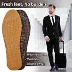 2 Pair Leather Insoles for Shoes, Absorbing Breathable Heel Grips Cut