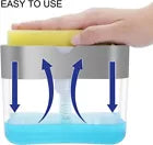 2 in 1 Dish Soap Dispenser for Kitchen Inno-vative Soap and Sponge Holder Counte