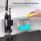 2 in 1 Dish Soap Dispenser for Kitchen Inno-vative Soap and Sponge Holder Counte