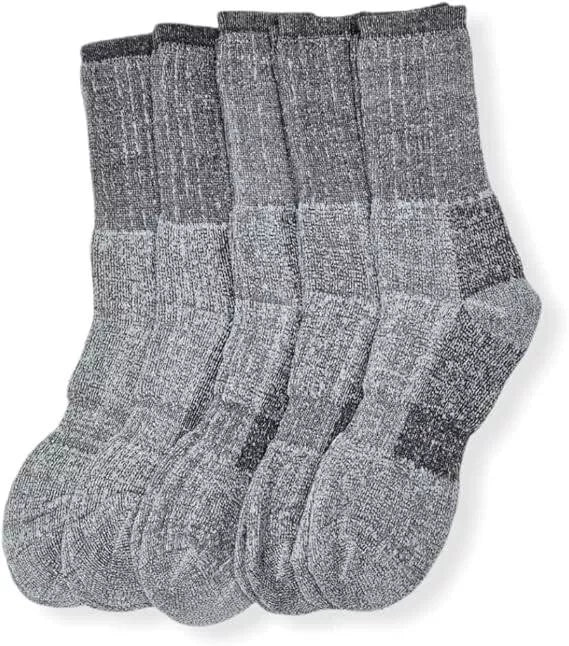 1-6 Pairs Merino Wool Blend Mens Socks Military Work Boot Thermal Grey