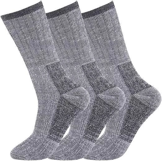 1-6 Pairs Merino Wool Blend Mens Socks Military Work Boot Thermal Grey