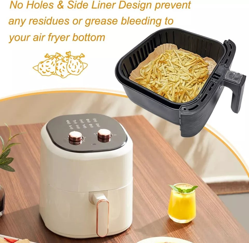 75Pcs Air Fryer Liners 8 Inch Square Non Stick Disposable Liners for Air Fryer