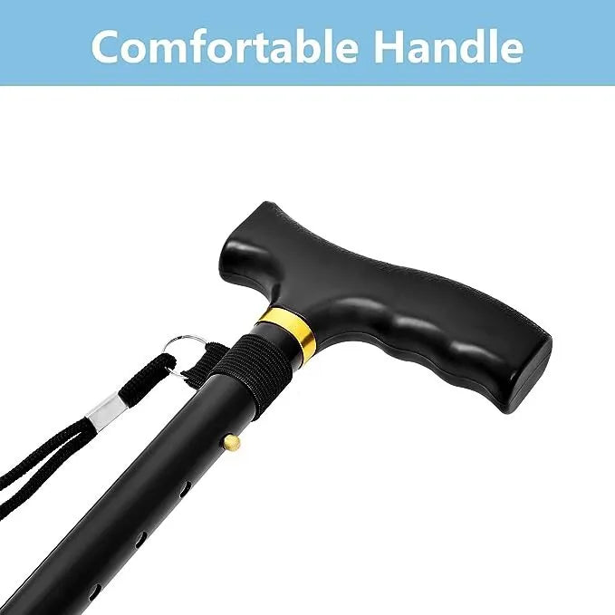 Walking Stick Lightweight, Durable and Foldable Walking Cane with Wrist Strap